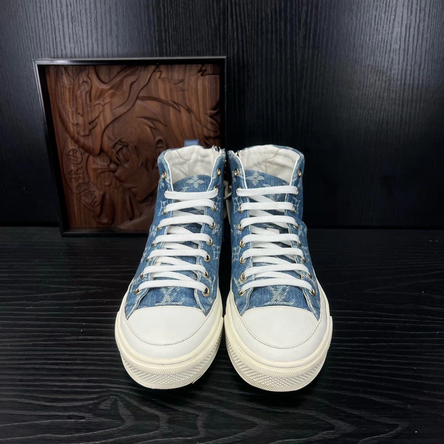 Louis Vuitton LV Stellar Washed Denim All Over Print 35.5 Size US 4.5 / IT 34.5 - 6 Thumbnail