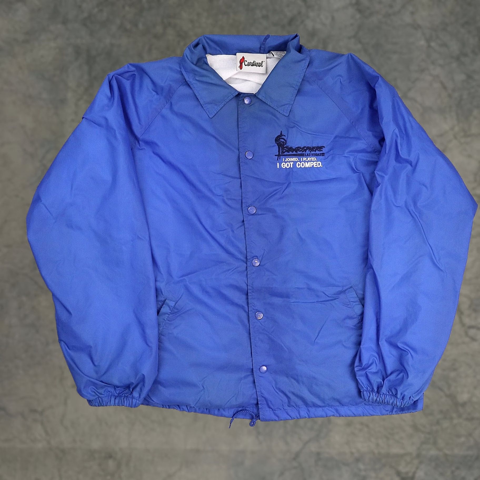 Vintage VTG Cardinal Stratosphere Las Vegas Casino Snap Jacket Long Sleeve Blue XL Men Size US XL / EU 56 / 4 - 1 Thumbnail