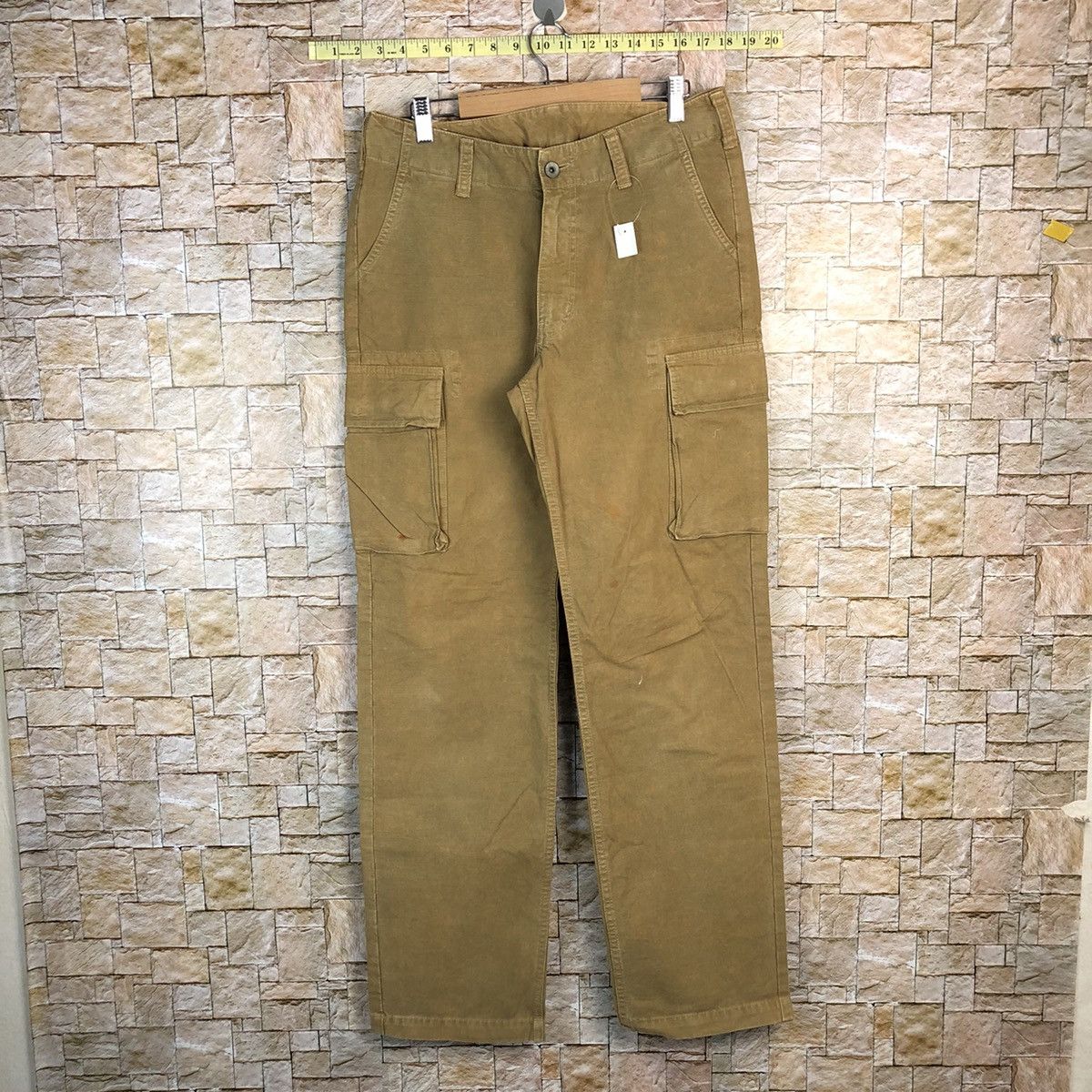 Japanese Brand Dude Drunch Brown Cargo Multipocket Pants #A614 Size US 30 / EU 46 - 1 Thumbnail