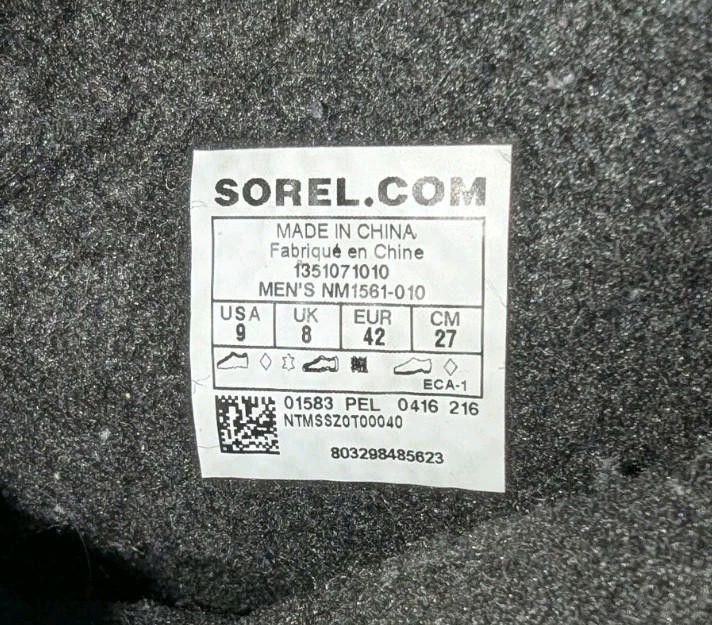 SOREL Sorel Men's 1964 Snow Boots in Black/Ancient Fossil Size 9 Size US 9 / EU 42 - 2 Thumbnail