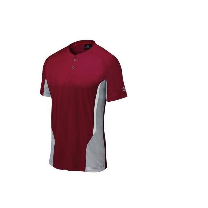 Mizuno Mizuno Men’s Elite 2-Button Baseball Jersey 350527, Cardina Size US XS / EU 42 / 0 - 2 Thumbnail