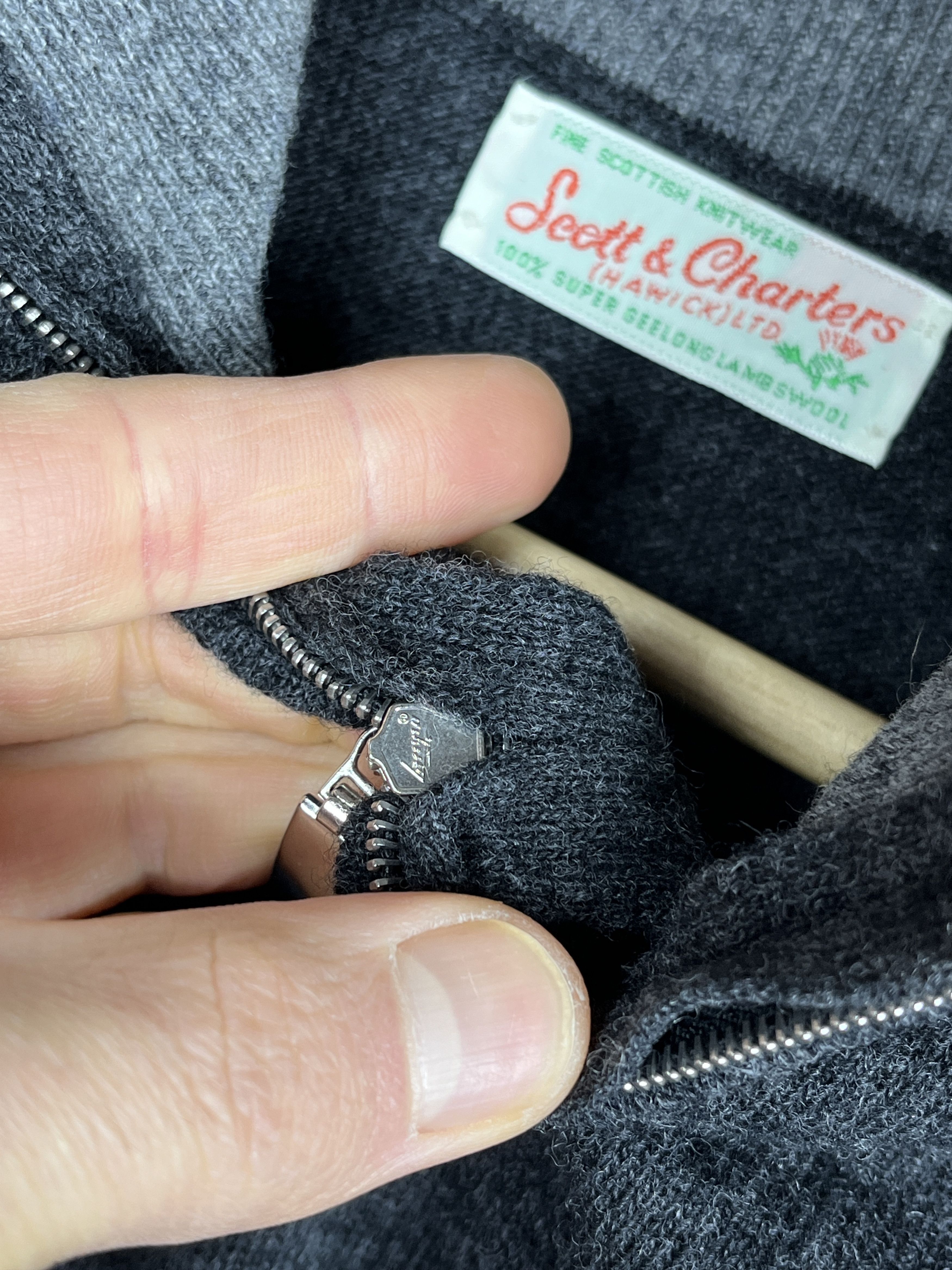 Scott & Charters Scott & Charters Half Zip Wool Sweater Made in Scotland Size US XL / EU 56 / 4 - 7 Thumbnail