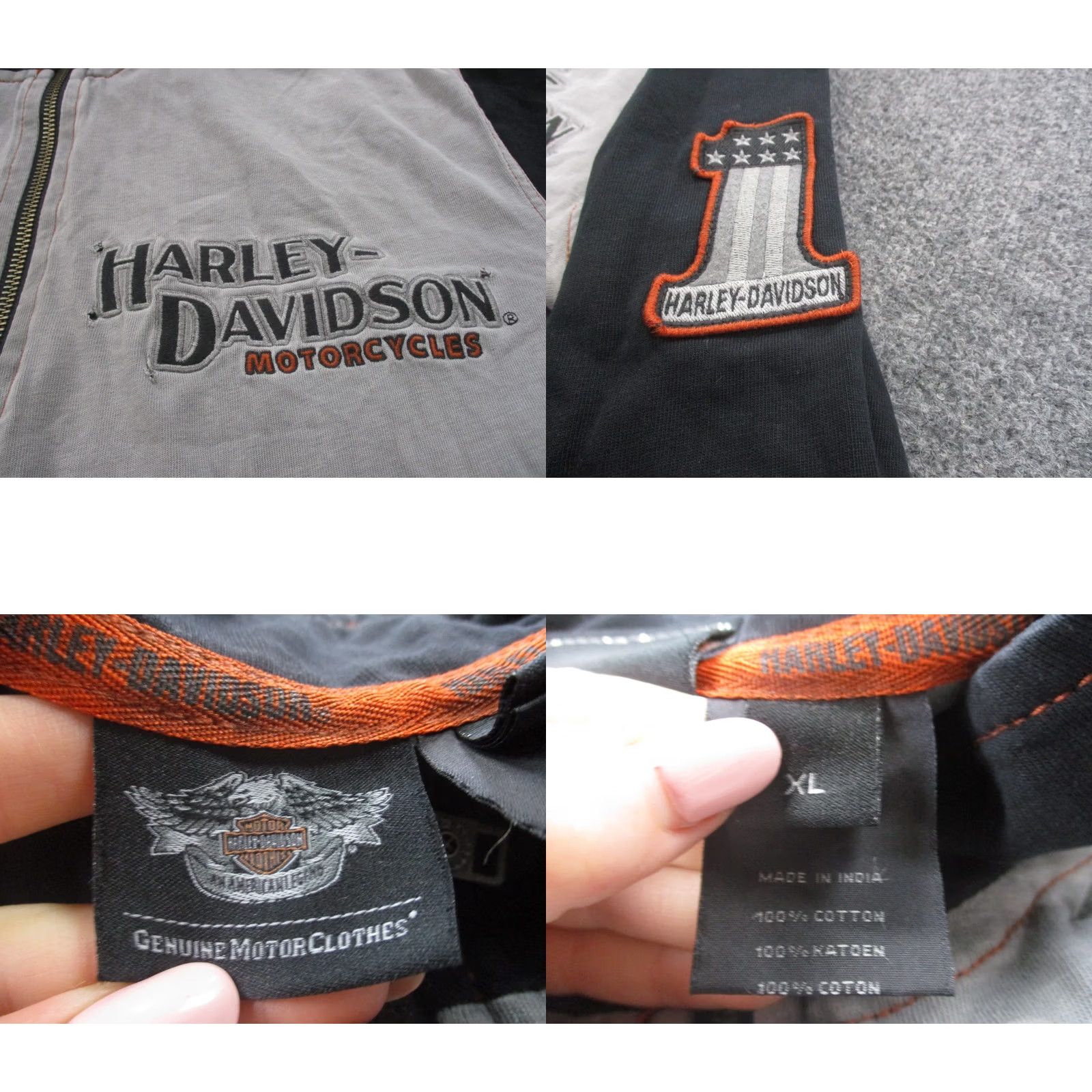 Harley Davidson Harley Davidson Jacket XL Gray Men Jumper Biker Riding Pullover Casual Logo Size US XL / EU 56 / 4 - 8 Thumbnail