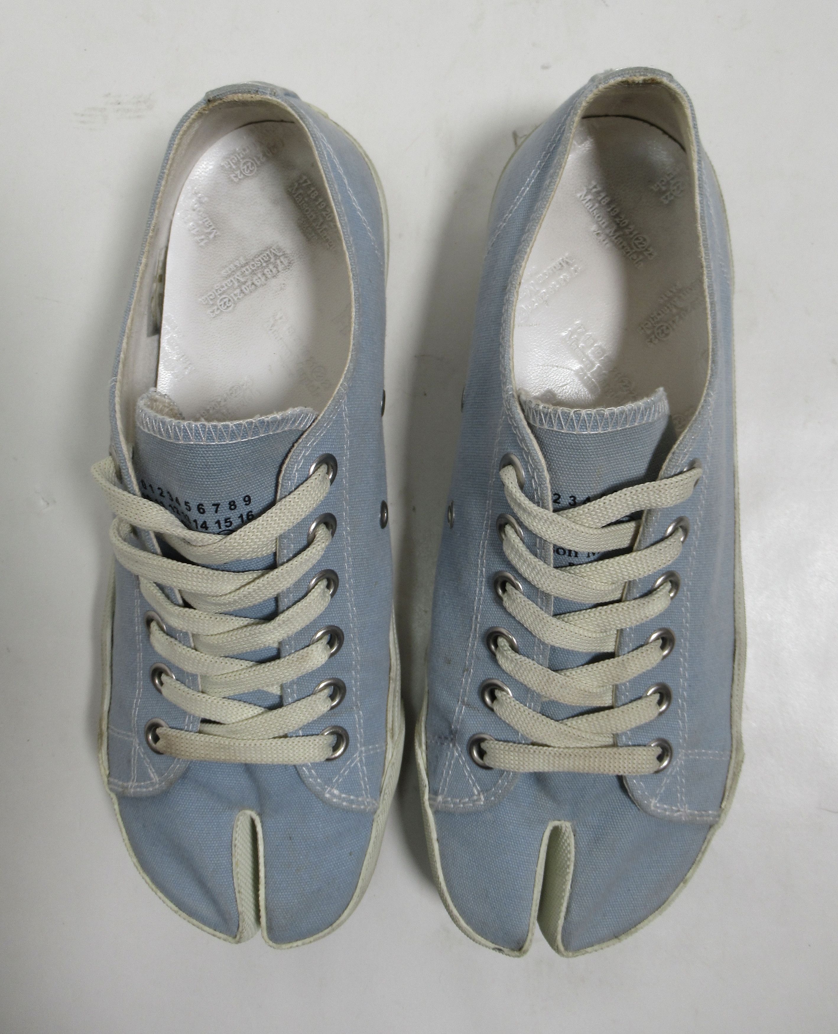 Maison Margiela Maison Margiela Men's Canvas Tabi Sneaker Light Blue Size US 7 / EU 40 - 3 Thumbnail