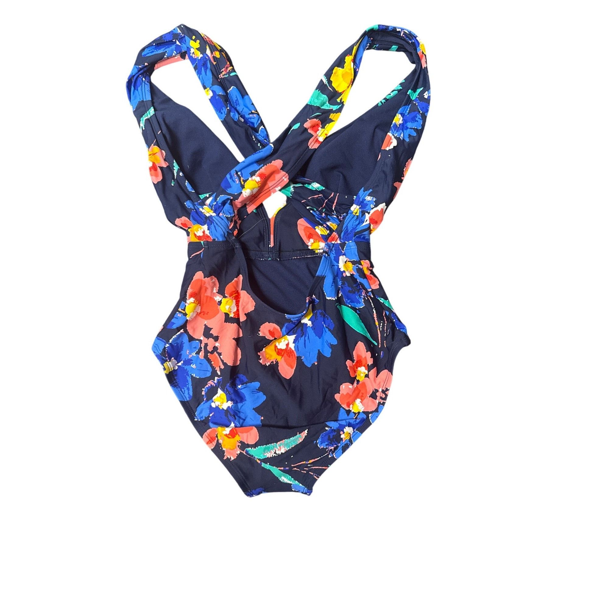 Other Sea Angel Womens Floral Plunge One-Piece Swimsuit XS Navy Cr Size XS / US 0-2 / IT 36-38 - 3 Thumbnail
