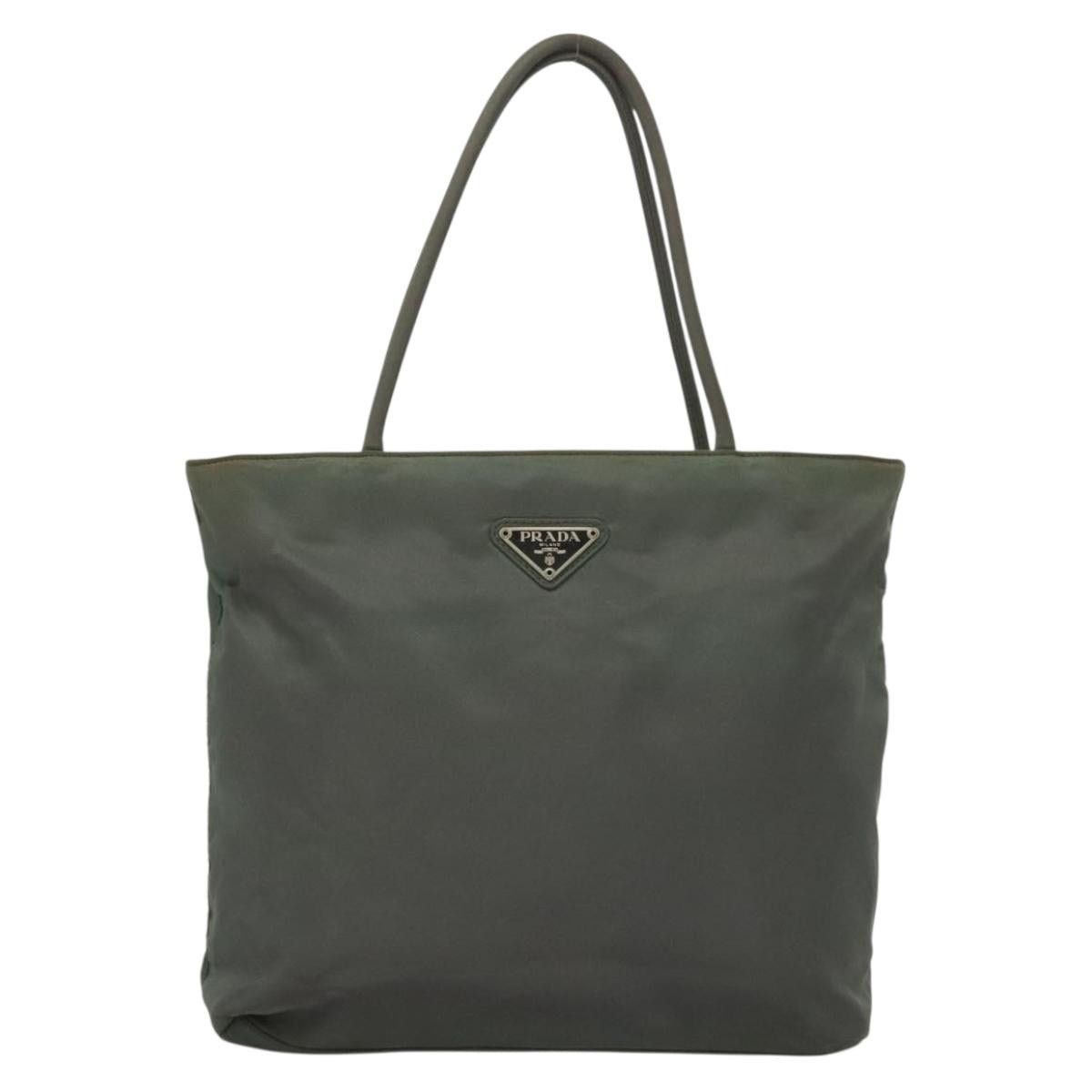 Prada PRADA Hand Bag Nylon Khaki Silver Size ONE SIZE - 2 Thumbnail