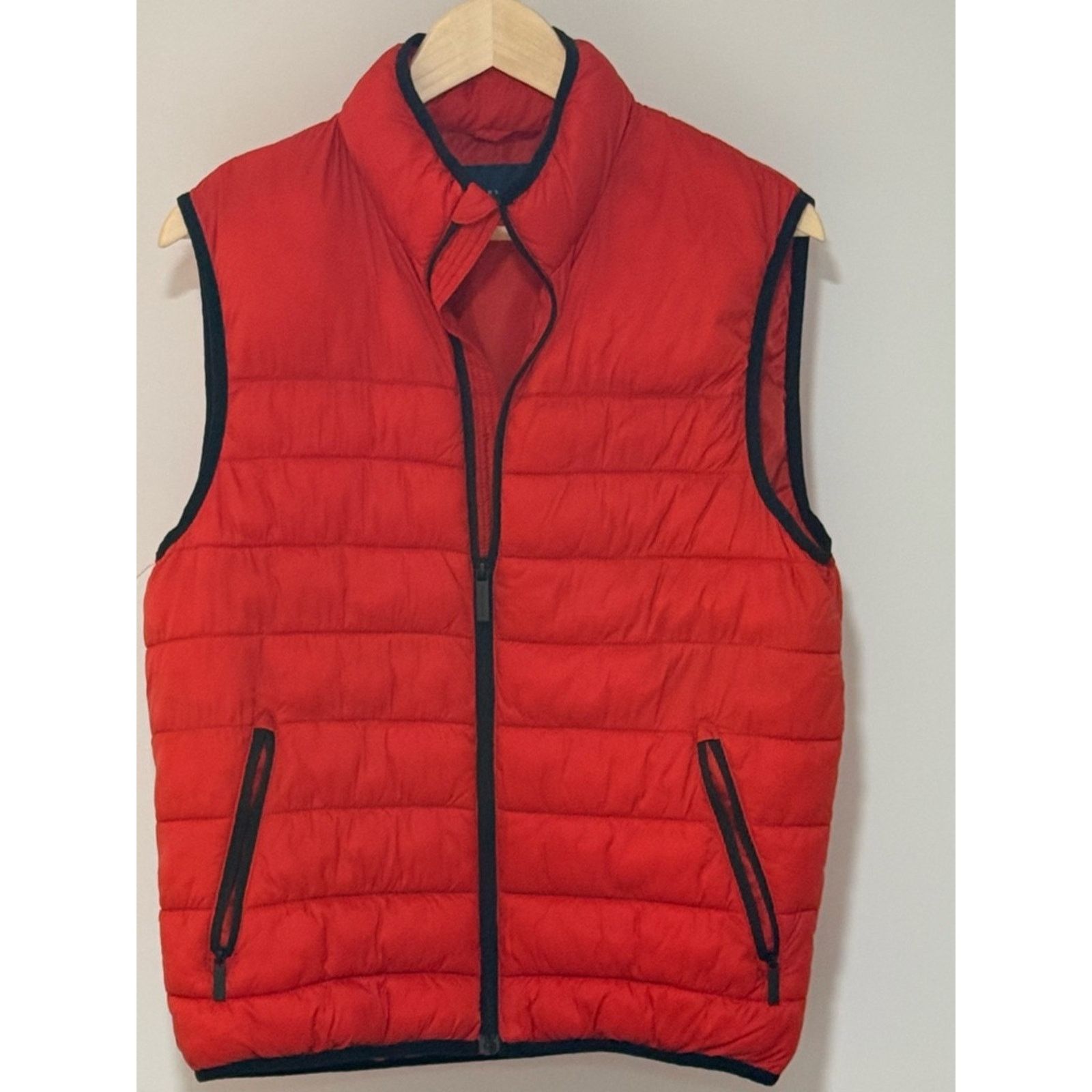 Perry Ellis Perry Ellis Red Quilted Puffer Vest with Black Trim Size US M / EU 48-50 / 2 - 10 Thumbnail