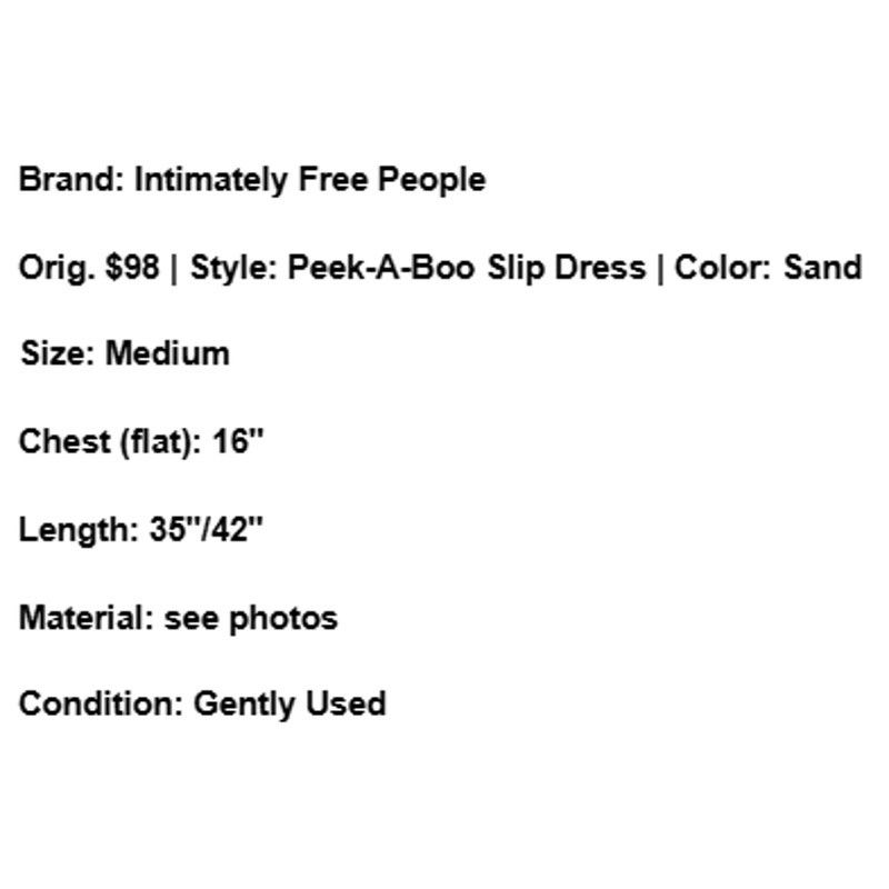 Free People Free People Peek A Boo Slip Dress Lace Sheer M Boho Coquette Size M / US 6-8 / IT 42-44 - 6 Thumbnail