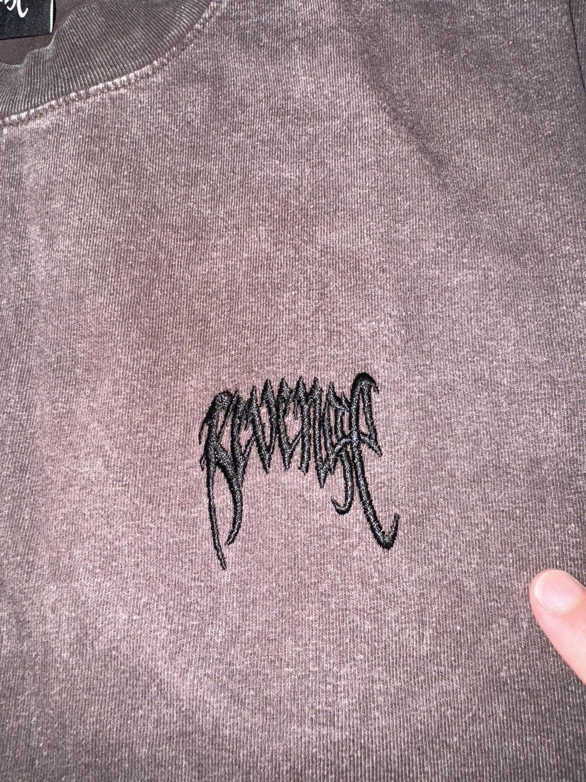 Revenge Revenge Acid Wash Embroidered Basic Tee Size US XL / EU 56 / 4 - 7 Thumbnail
