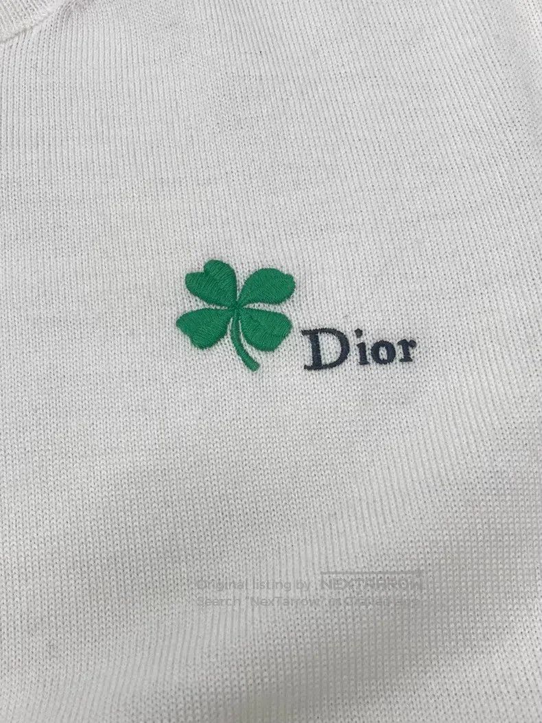 Dior Dior 26 Spring and Summer New White Clover Embroidered Kni Size S / US 4 / IT 40 - 2 Thumbnail