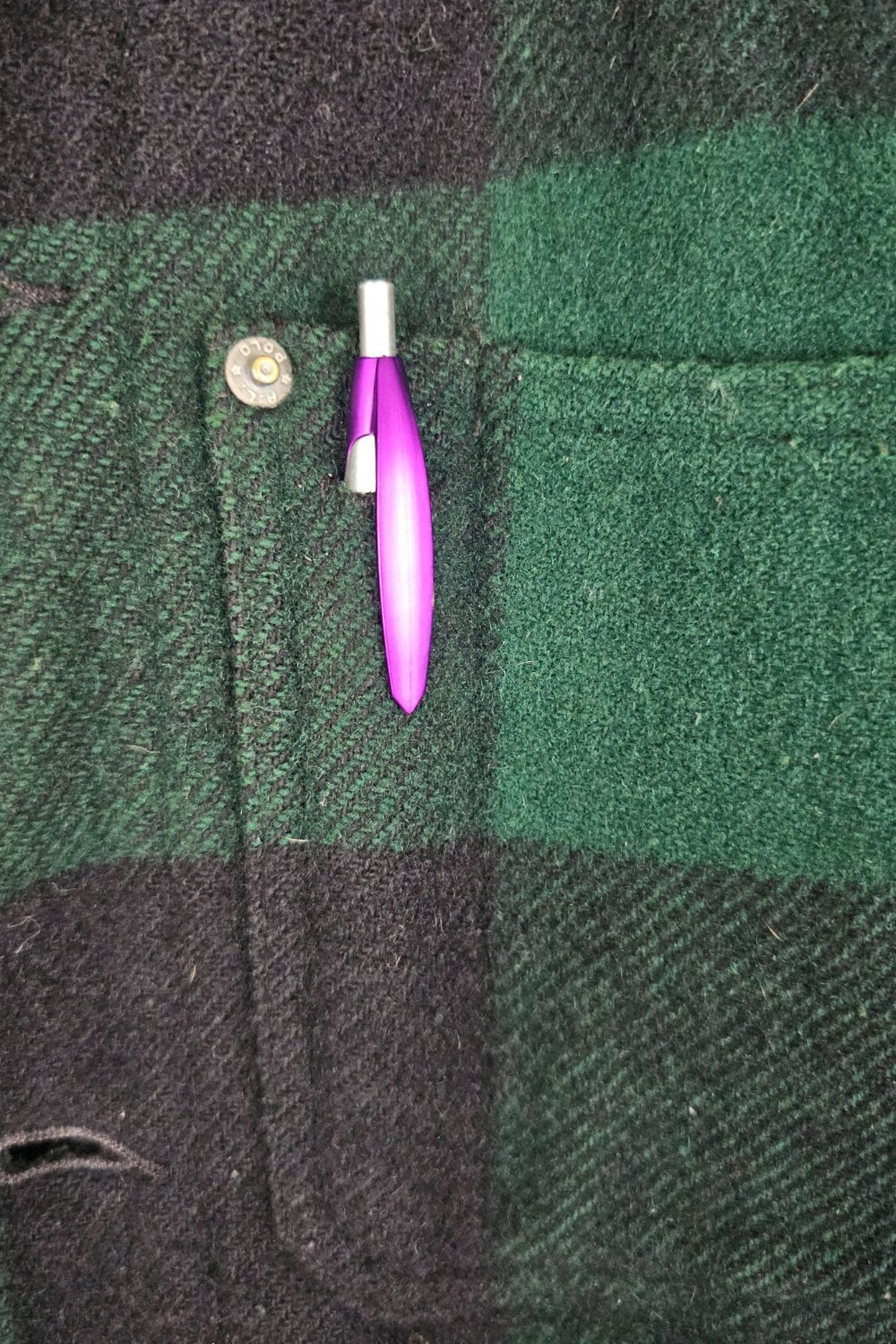 Made-in-USA Polo RL Dungarees Wool Trucker (L)– cord collar image 4