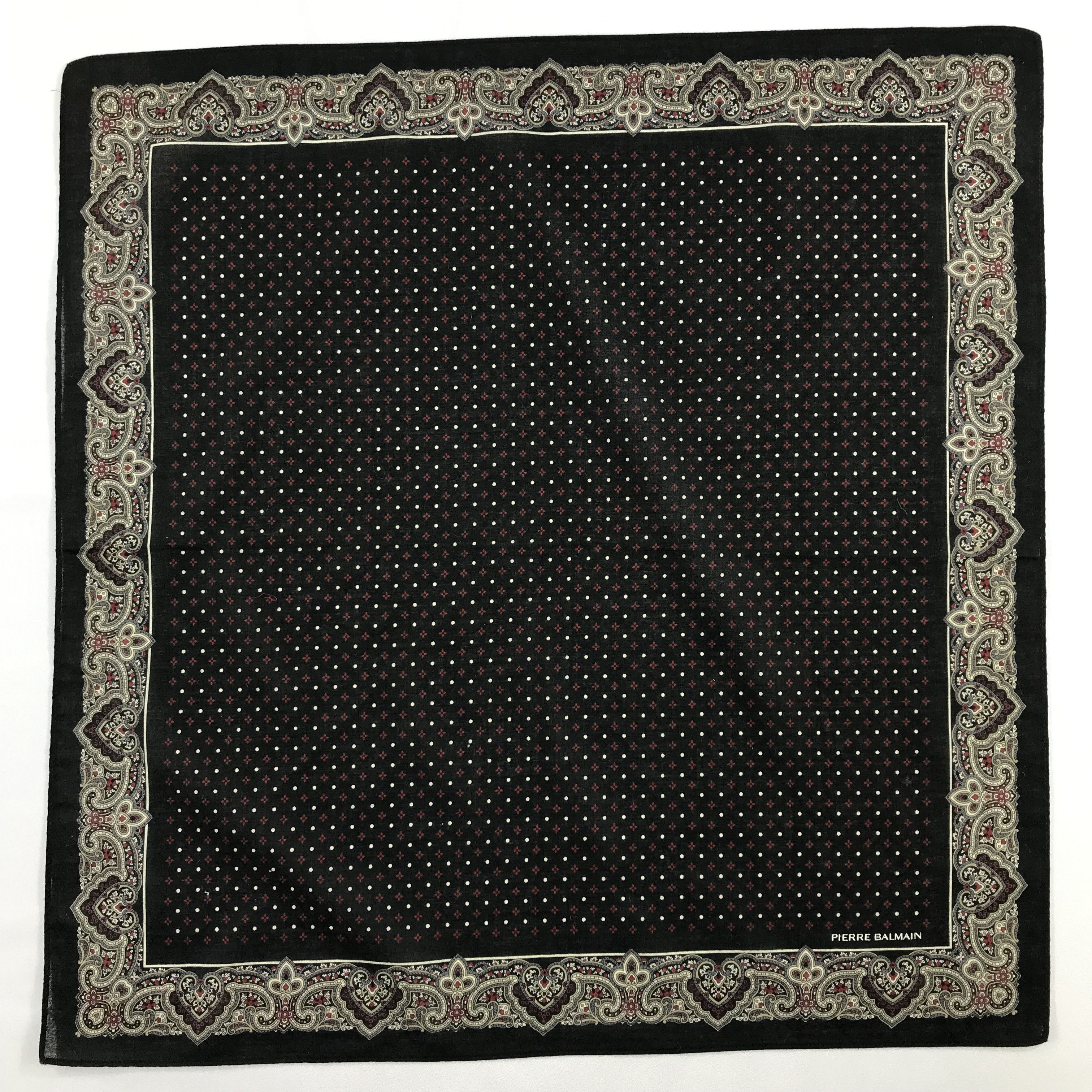Pierre Balmain × Vintage Pierre Balmain Bandana / Handkerchief / Neckerchief - S2188 Size ONE SIZE - 1 Thumbnail
