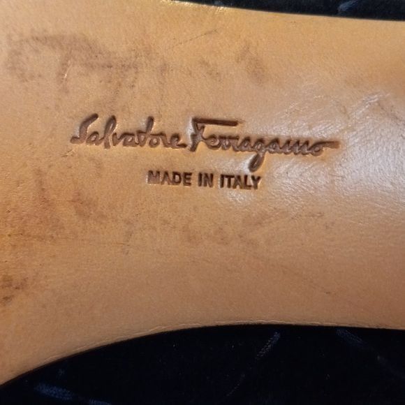 Salvatore Ferragamo Salvatore Ferragamo Size 8 B Black Quilted Square Toe Block Size US 8 / IT 38 - 11 Thumbnail