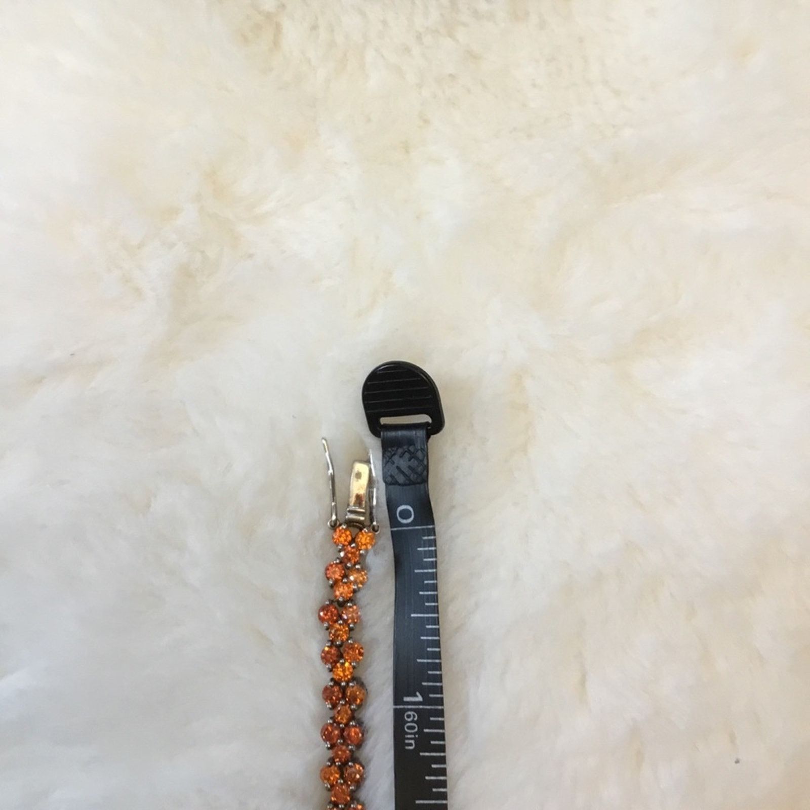 Other Sterling Silver Red Crystal Tennis Bracelet Size ONE SIZE - 7 Thumbnail