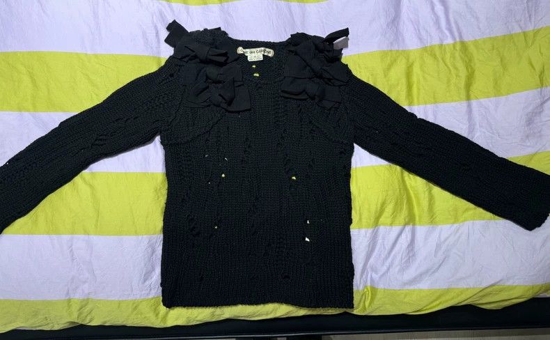 Comme des Garcons Comme Des Garcons Bow hollow wool sweater Size XS / US 0-2 / IT 36-38 - 2 Thumbnail