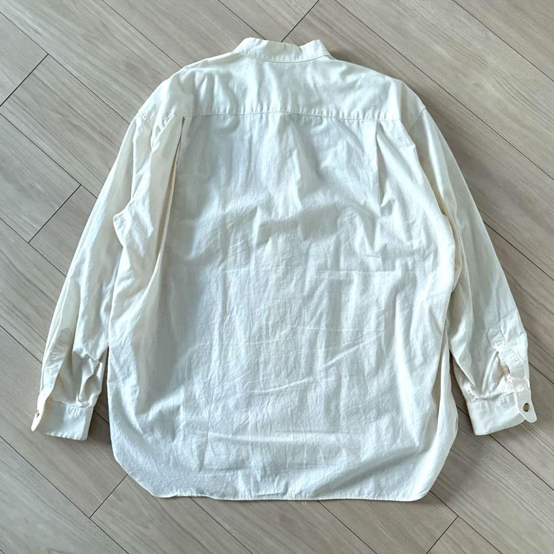 Issey Miyake ISSEY MIYAKE 90S BAND COLLAR SHIRT SIZE L NATURAL COTTON MEN USED Size US L / EU 52-54 / 3 - 5 Thumbnail