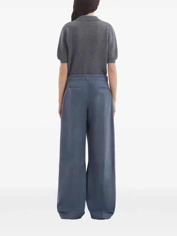 Marni o1w1db11125 Belted Calf-Leather Pants in Blue Size 26" / US 2 / IT 38 - 3 Thumbnail