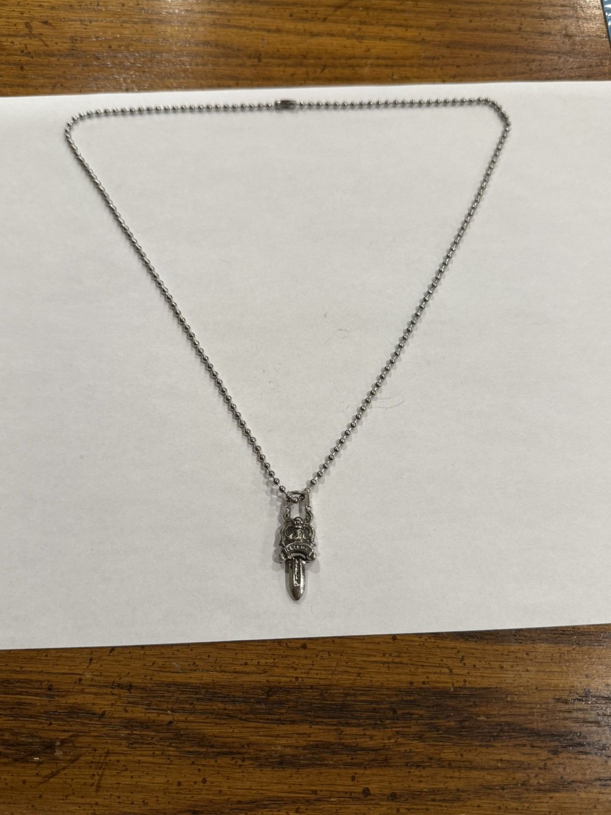 Chrome Hearts Chrome Hearts Rhodium Dagger Pendant Ball Chain Necklace 925 Size ONE SIZE - 7 Thumbnail