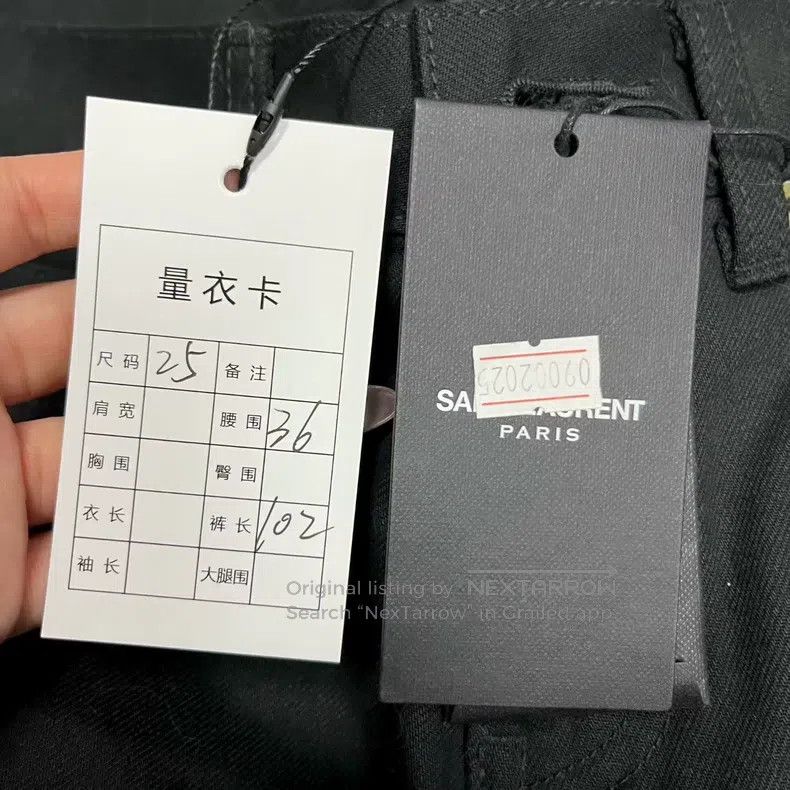 Saint Laurent Paris Saint Laurent Paris Classic Black Solid Button Mid Rise St Size 25" / US 0 / IT 36 - 4 Thumbnail