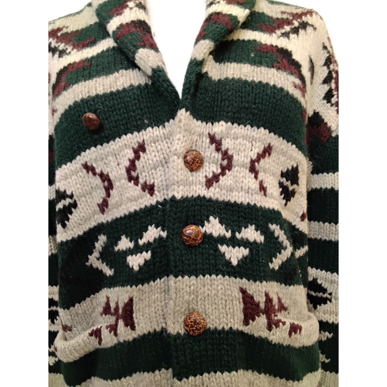 Polo Ralph Lauren Ralph Lauren Cardigan Women's M Gray 1990's Wool Blue Label Size M / US 6-8 / IT 42-44 - 5 Thumbnail