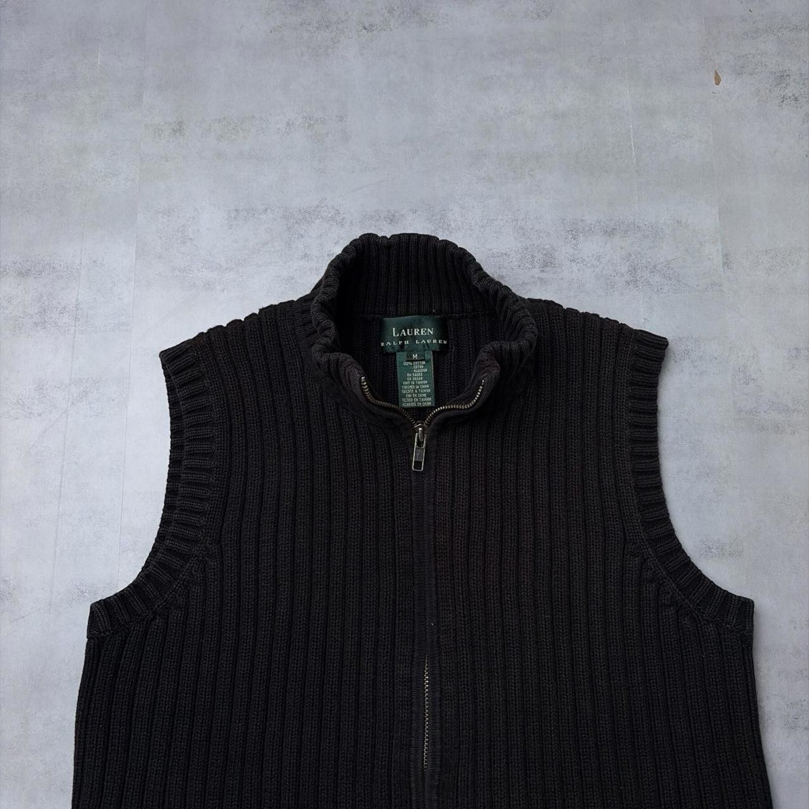Lauren Ralph Lauren Vintage Black Ralph Lauren Grunge Knit Vest Size M / US 6-8 / IT 42-44 - 3 Thumbnail