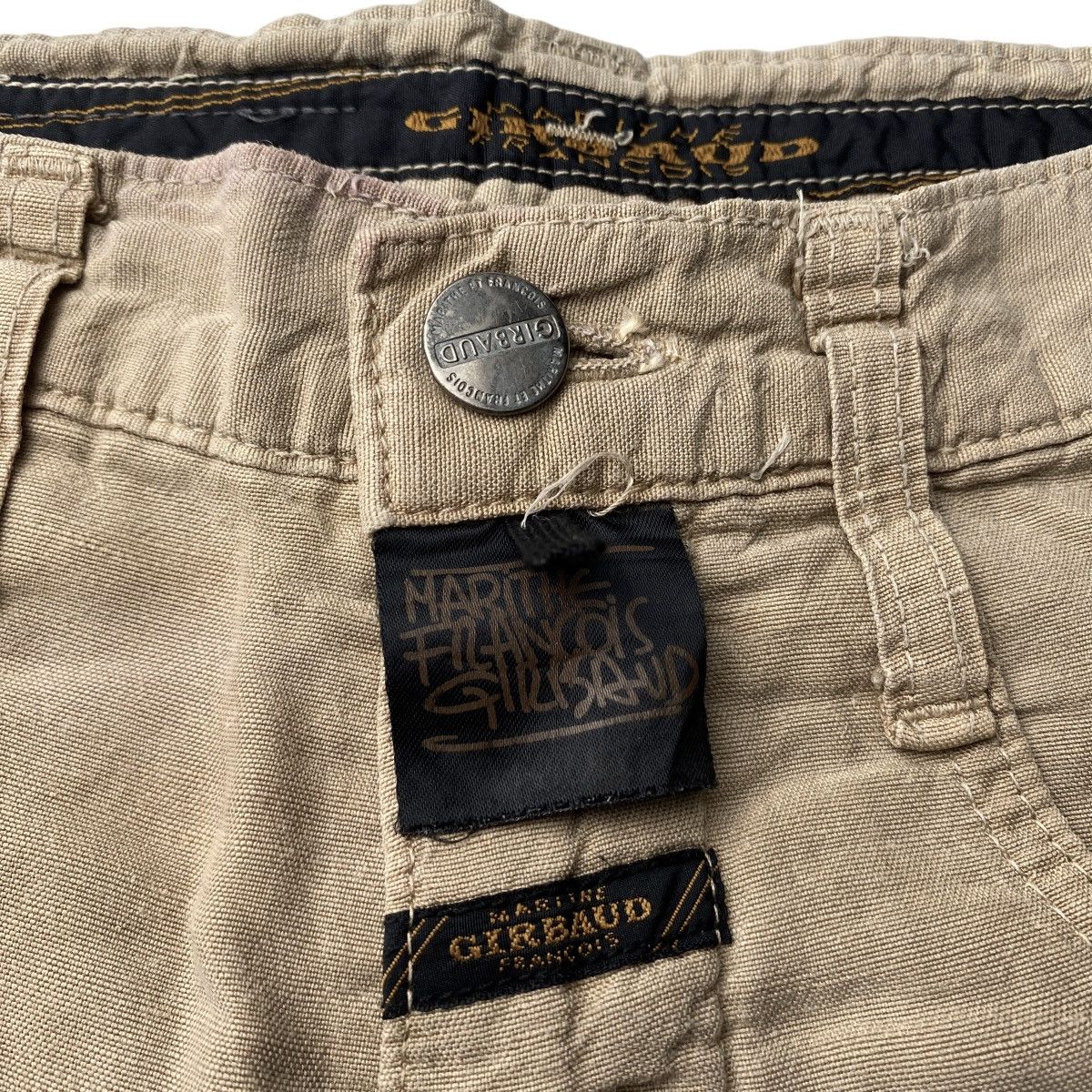 Marithe + Francois Girbaud 2000's MFG Nude Fading Shorts Size US 27 - 2 Thumbnail