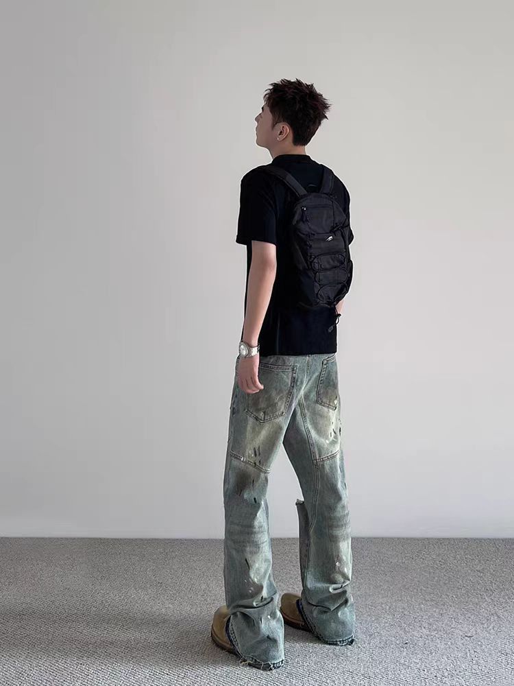 Japanese Brand × Jean Vintage high street wasteland style ripped micro flare jeans Size US 32 / EU 48 - 4 Thumbnail