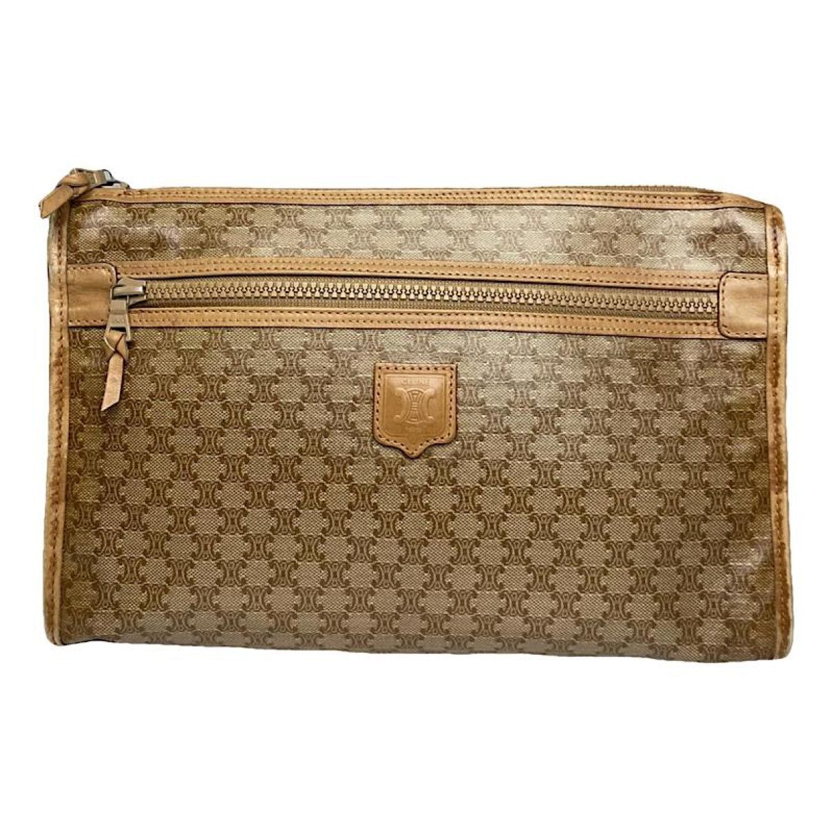 Celine Triomphe Vintage Brown Leather Clutch Bag Size ONE SIZE - 1 Thumbnail