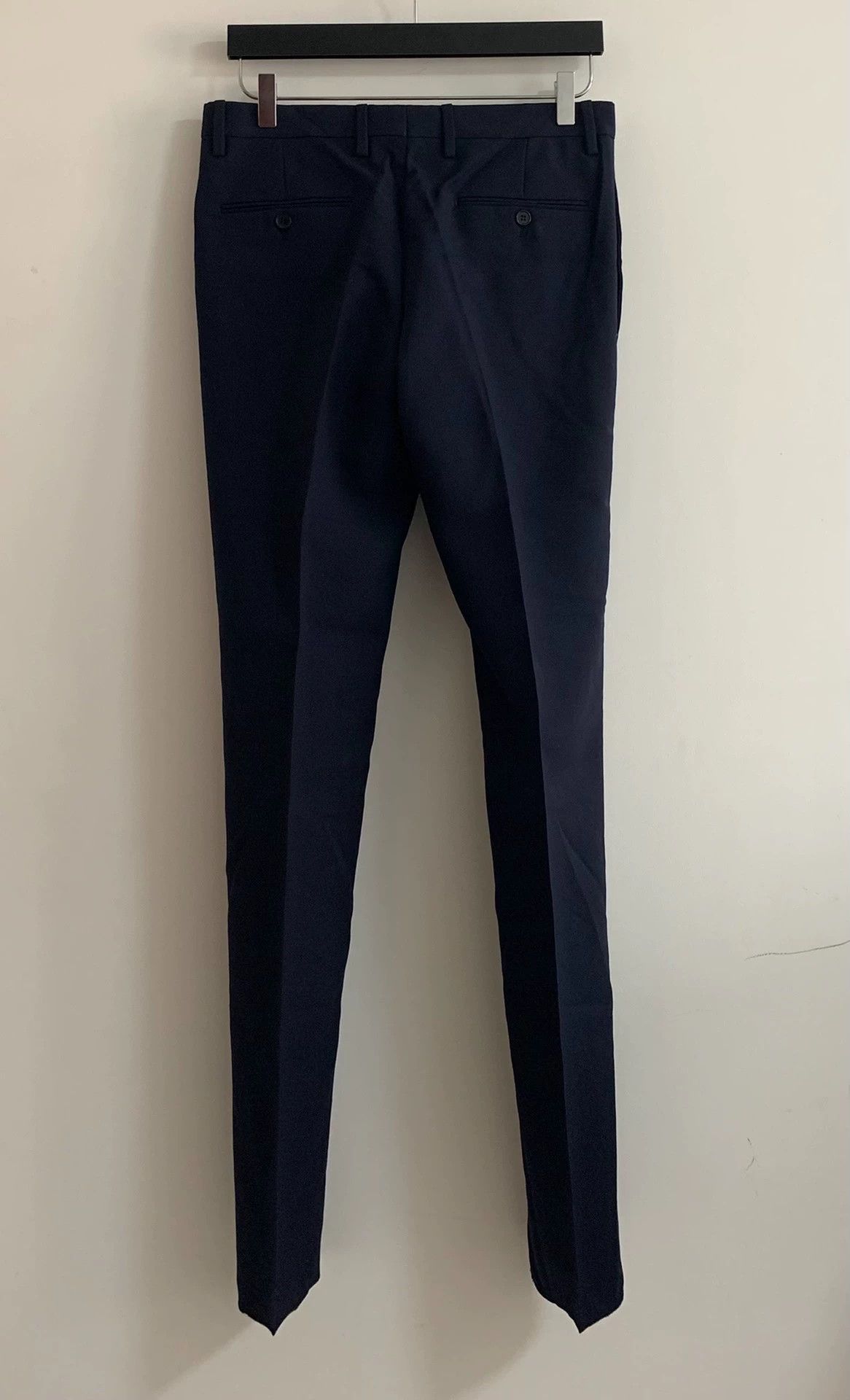 Saint Laurent Paris SAINT LAURENT 14FW Navy Blue Wool Trousers Size 44 Size US 28 / EU 44 - 2 Thumbnail