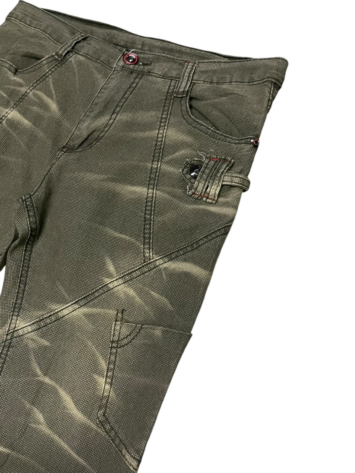 BUFFALO BOBS × GOSTAR DE FUGA × Hysteric Glamour Japanese Brand Panelled Claw Mark Whiskers Cargo Pants Size US 30 / EU 46 - 6 Thumbnail