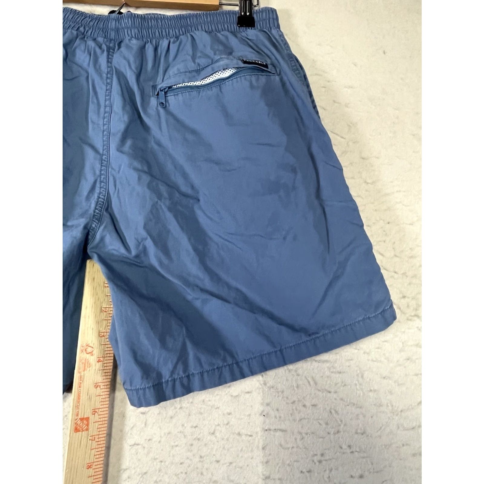 Vintage Columbia Mens Medium Packable Performance Shorts Chino Blue Polyester Cotton Quick Dry Lightweight Pockets Adjustable Waist Elastic Waist See All Pics Size US 31 - 5 Thumbnail