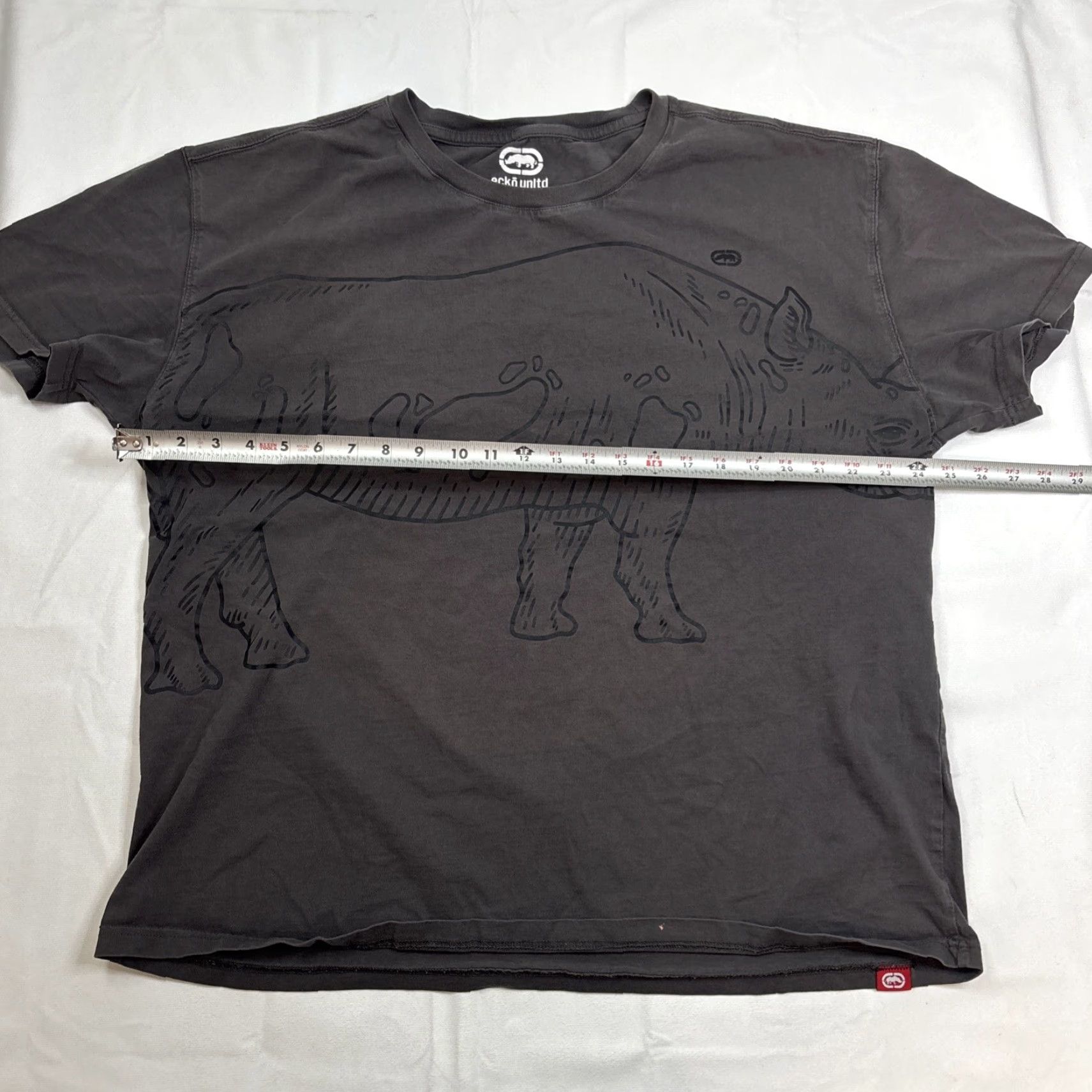 Ecko Unltd. Ecko T Shirt Men XL Gray Graphic Rhino Oversized Short Sleeve Mens XL Gray Rhino Graphic Oversized T-Shirt Size US XL / EU 56 / 4 - 4 Thumbnail