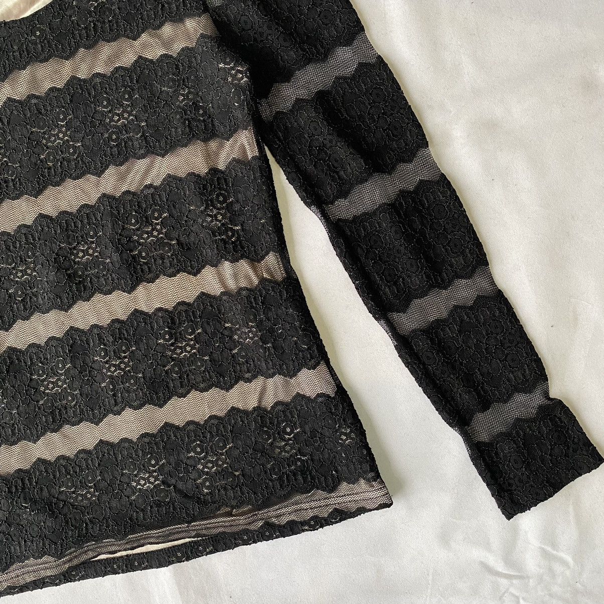 Japanese Brand × Vintage Vintage Y2K Brocade Mesh Top JPG Style Size M / US 6-8 / IT 42-44 - 5 Thumbnail