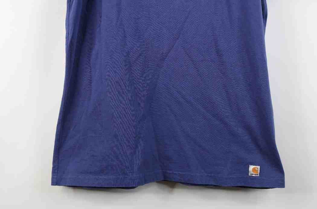 Carhartt Vintage Y2K Carhartt Spell Out Pocket T-Shirt Blue Cotton Size L / US 10 / IT 46 - 3 Thumbnail