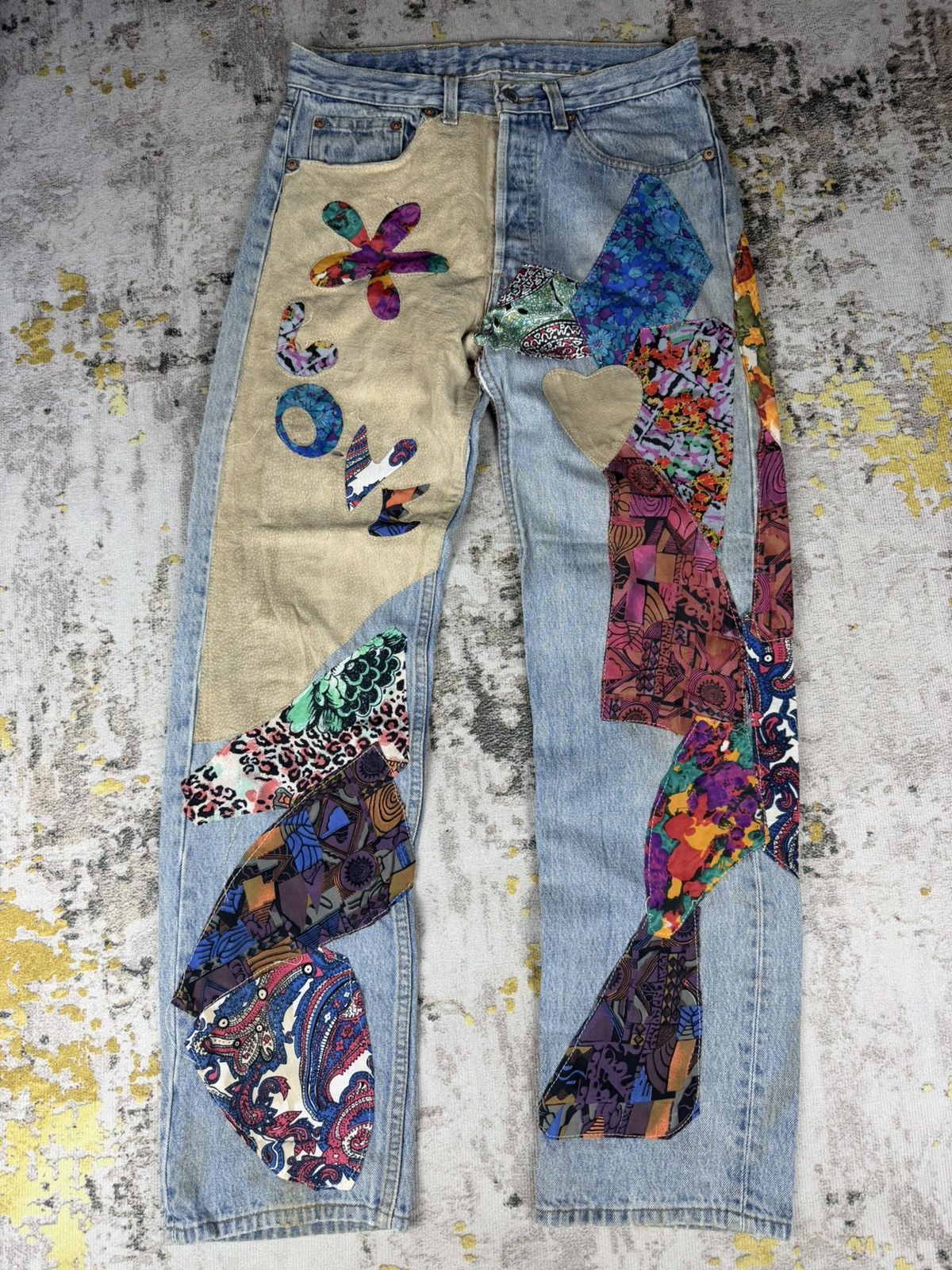 Junya Watanabe Vintage 80s Levis 501 Inspired Kapital Sashiko Boro Jeans Size US 30 / EU 46 - 1 Thumbnail