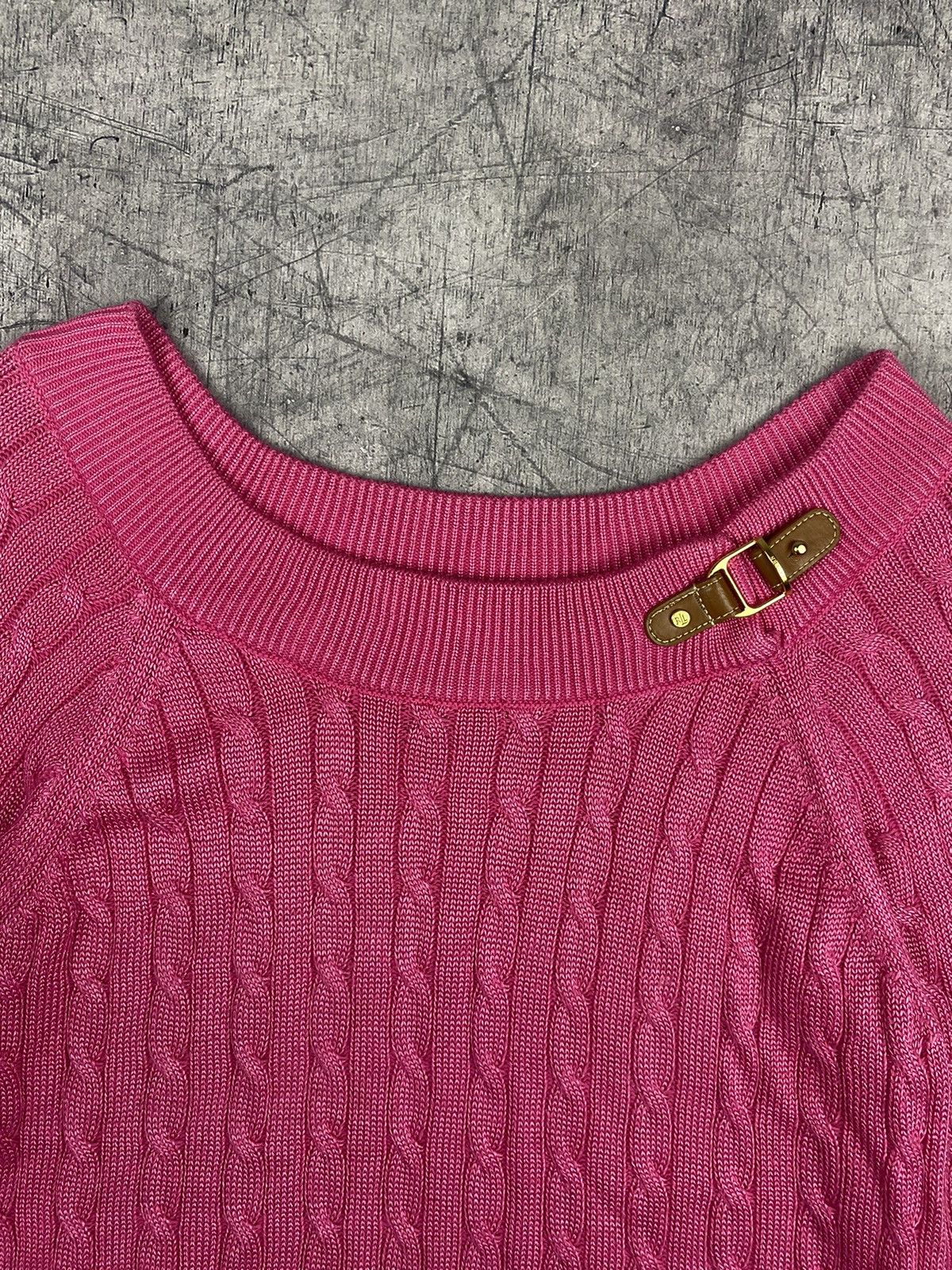Polo Ralph Lauren Lauren Ralph Lauren Pink Sweater 3/4 Sleeves Scoop Neck Size XL / US 12-14 / IT 48-50 - 5 Thumbnail