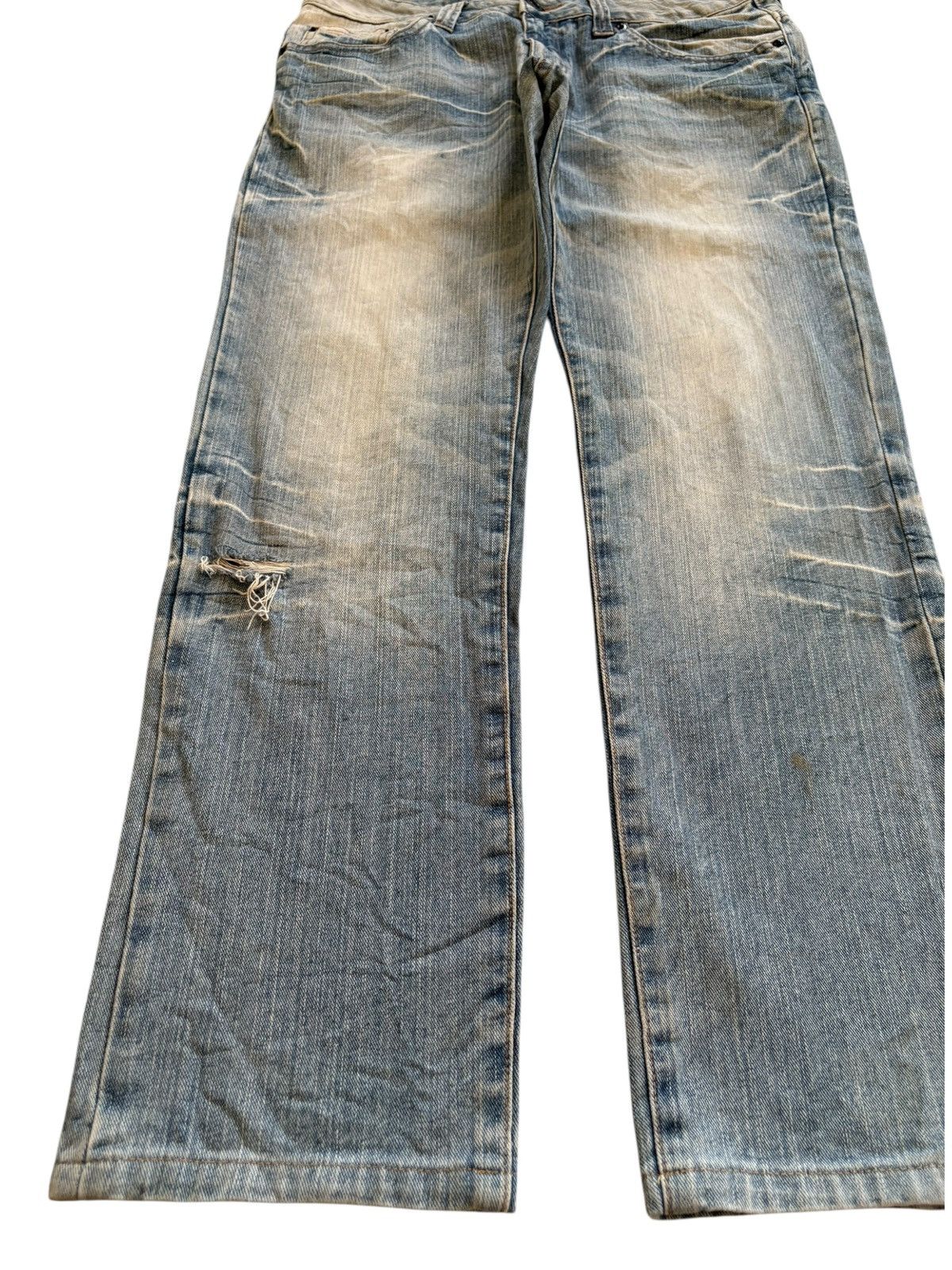 Japanese Brand Vintage Japanese Brand Faded Wash Distressed Jeans Size US 33 - 6 Thumbnail