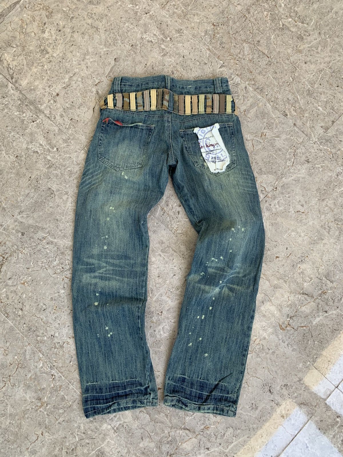 Japanese Brand Vtg Gumu International Double Waist Distressed Denim Pants Size US 30 / EU 46 - 4 Thumbnail