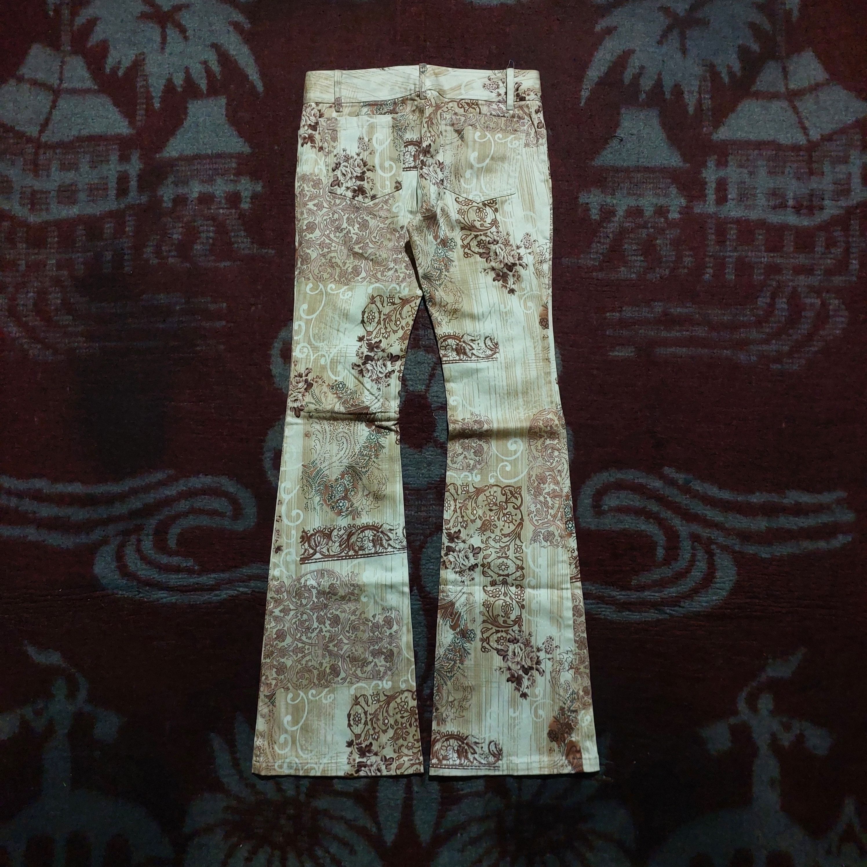 Tornado Mart Tornado Mart Magnolia flower pattern flare pants Size 26" / US 2 / IT 38 - 2 Thumbnail