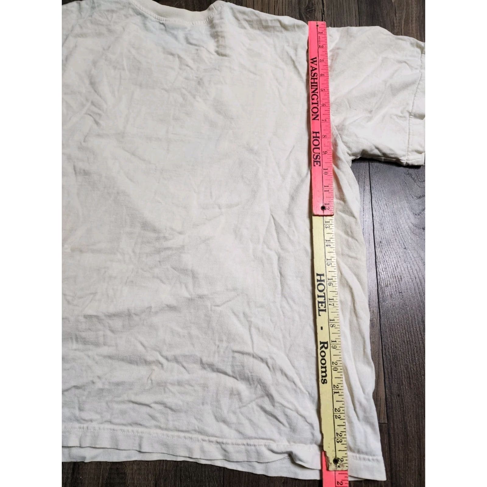 Vintage VINTAGE Joligolf Classic Wear T-Shirt Mens L Crew Neck 100% Cotton Beige Thailand The Bridge on the Kwai River Death Railway 1990s Size US L / EU 52-54 / 3 - 2 Thumbnail