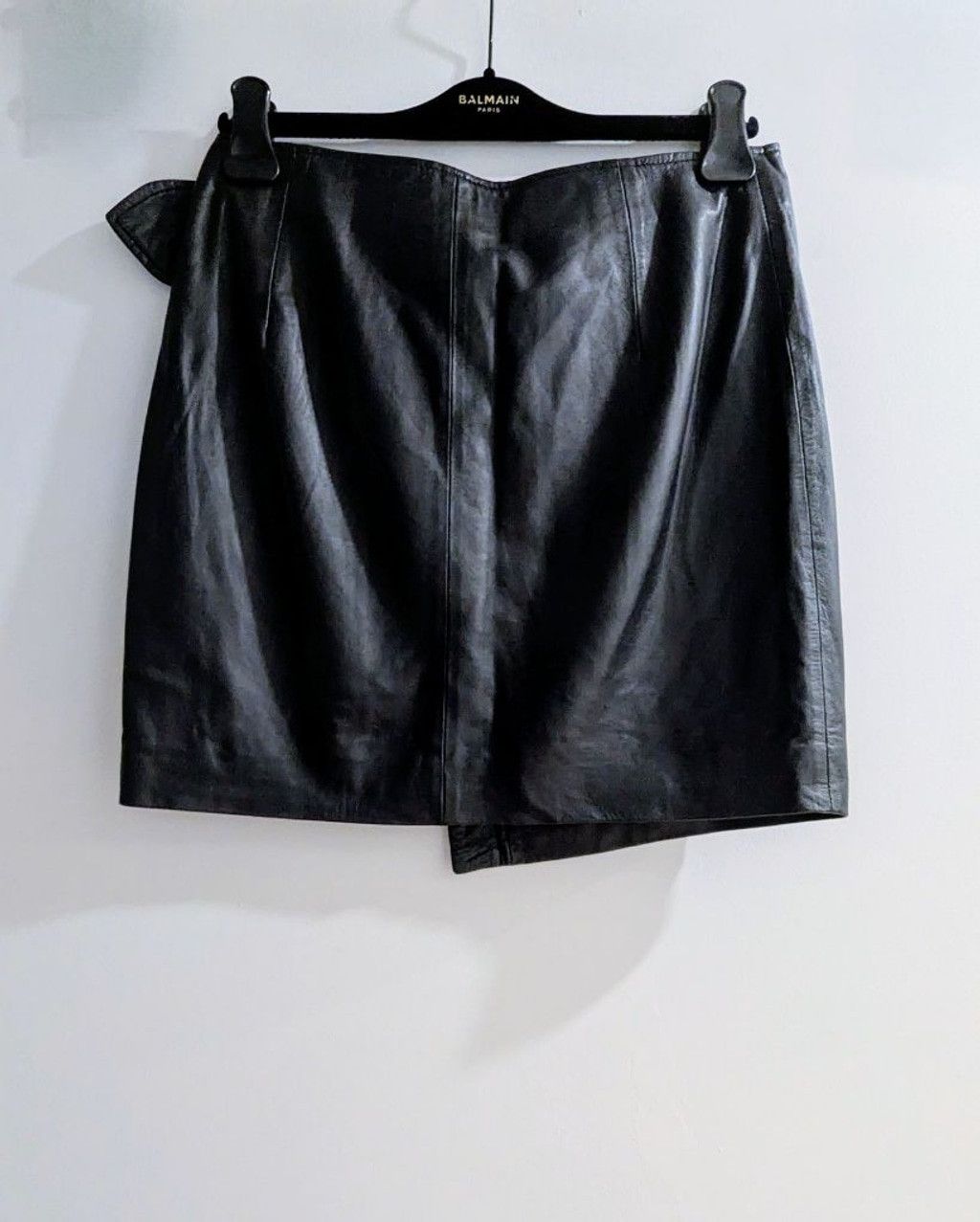 Joie Joie Black Leather Wrap Skirt Size 10 Size 32" / US 10 / IT 46 - 2 Thumbnail