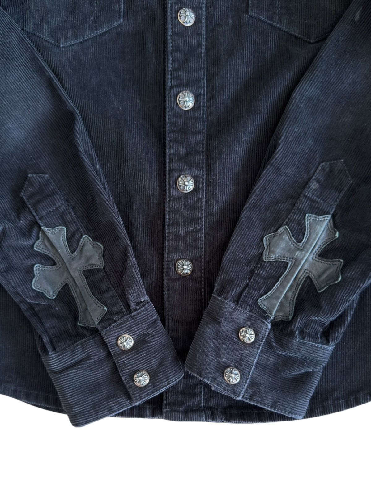 Chrome Hearts Chrome Hearts Cross Patched Corduroy Button Down Shirt Size US S / EU 44-46 / 1 - 7 Thumbnail