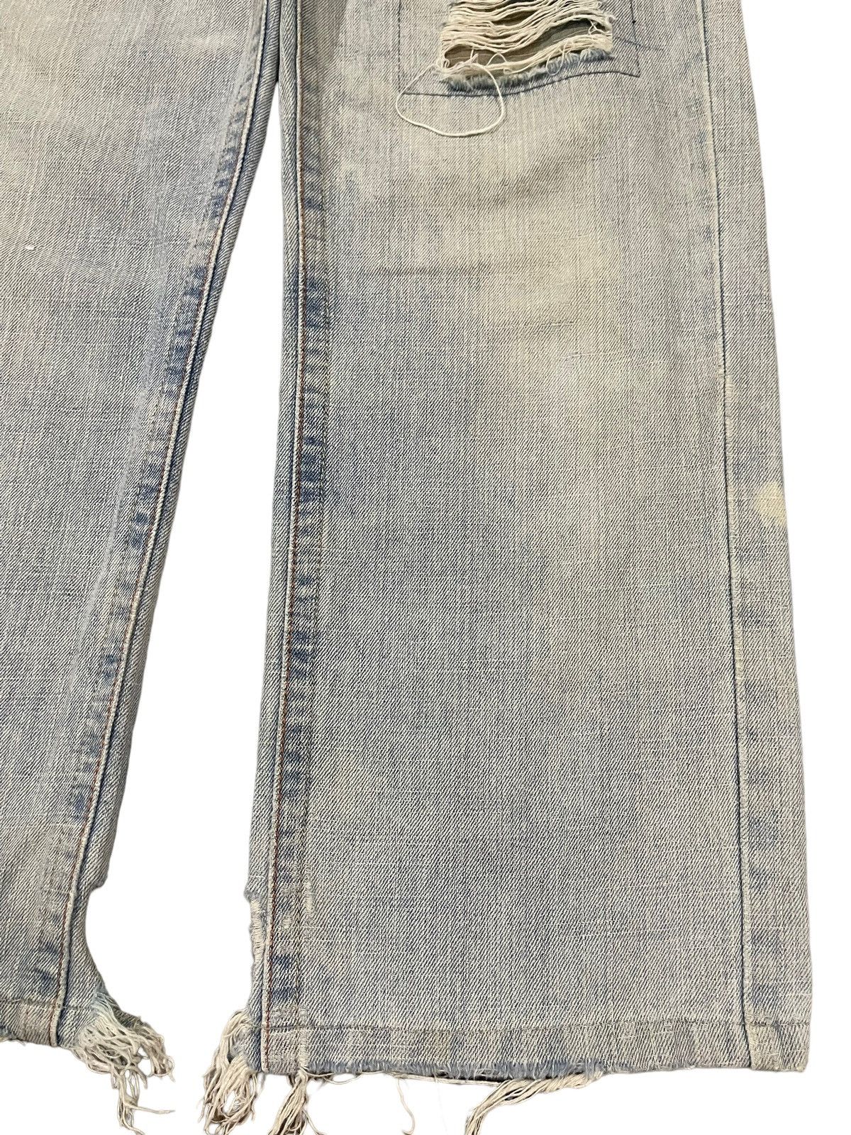 14th Addiction Vintage Japanese Brand Blue Wash Distressed Baggy Jeans Size US 31 - 6 Thumbnail