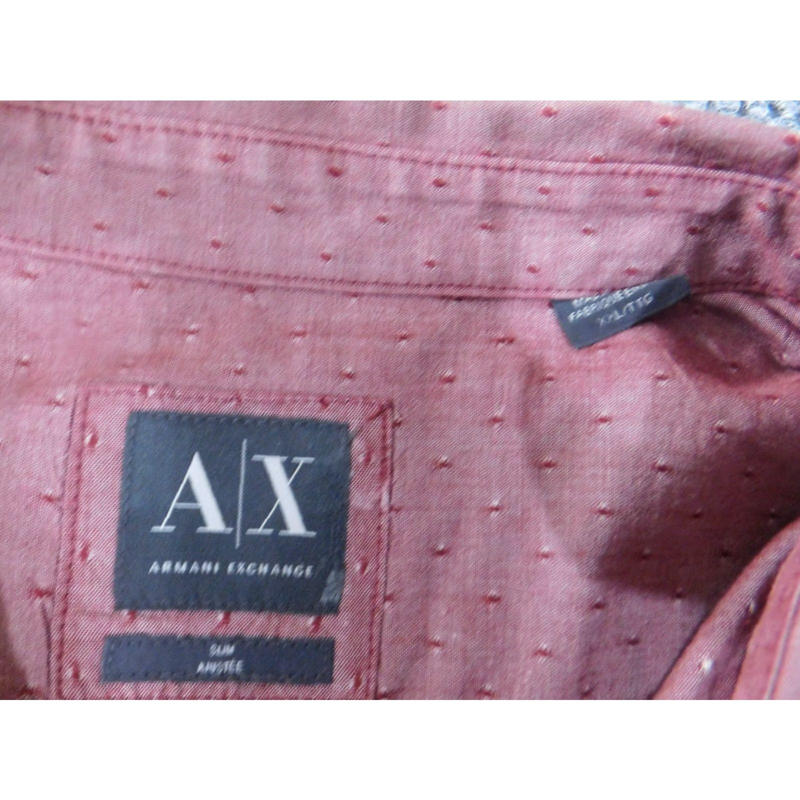 Armani Exchange Armani Exchange Shirt Men 2XL Slim Red Geometric Button-Up Casual Designer Mens Size US XXL / EU 58 / 5 - 6 Thumbnail
