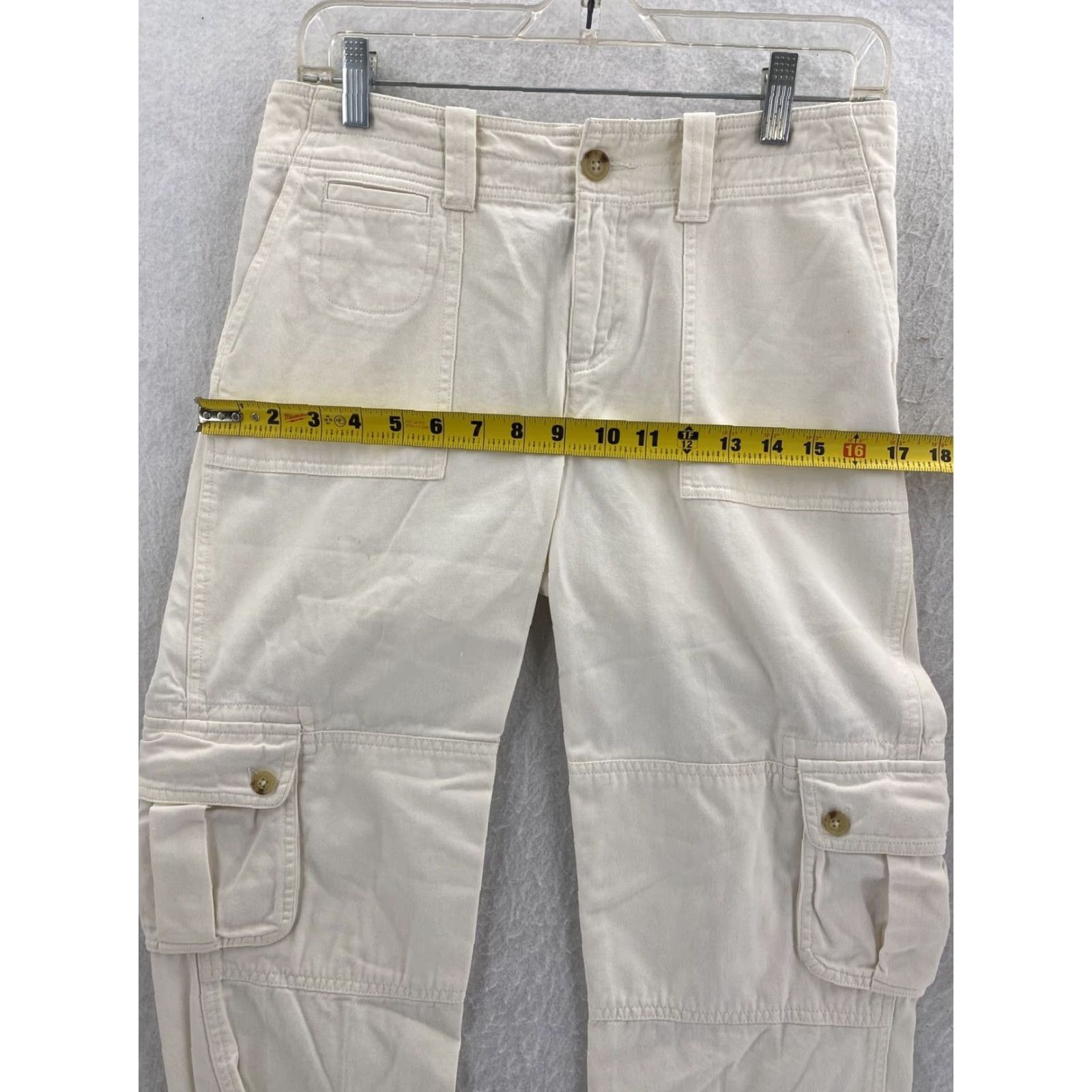 Ralph Lauren Lauren Ralph Lauren Cargo Pants Womens 2P White Khaki Outdoor Hiking Pants - 2P White Cargo Pants Women 90s Style Mens? Size 26" / US 2 / IT 38 - 6 Thumbnail