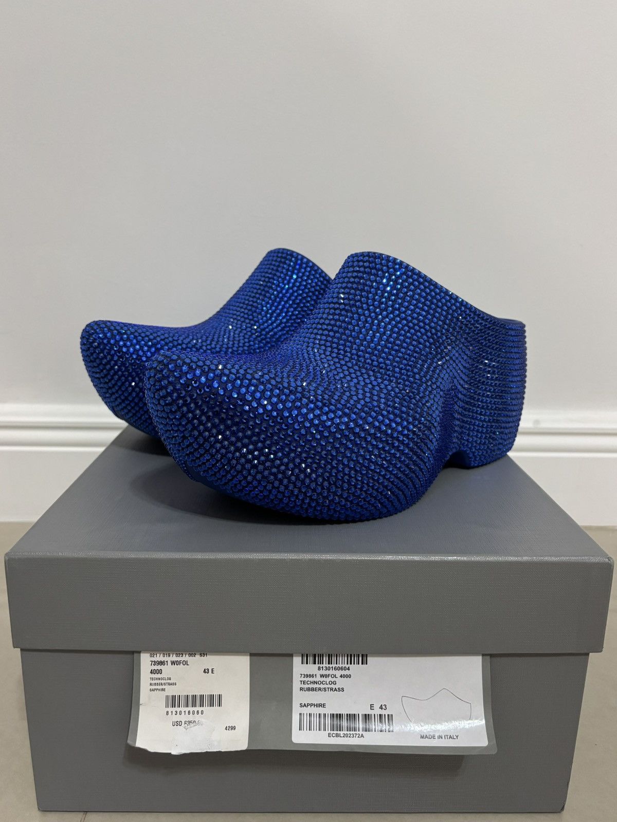 Balenciaga Technoclog Shoes Sapphire Blue Men’s EU 41/US 8 Balenciaga Balenciaga Techno Clog Size 41 Shiny Wood Print  main image 3