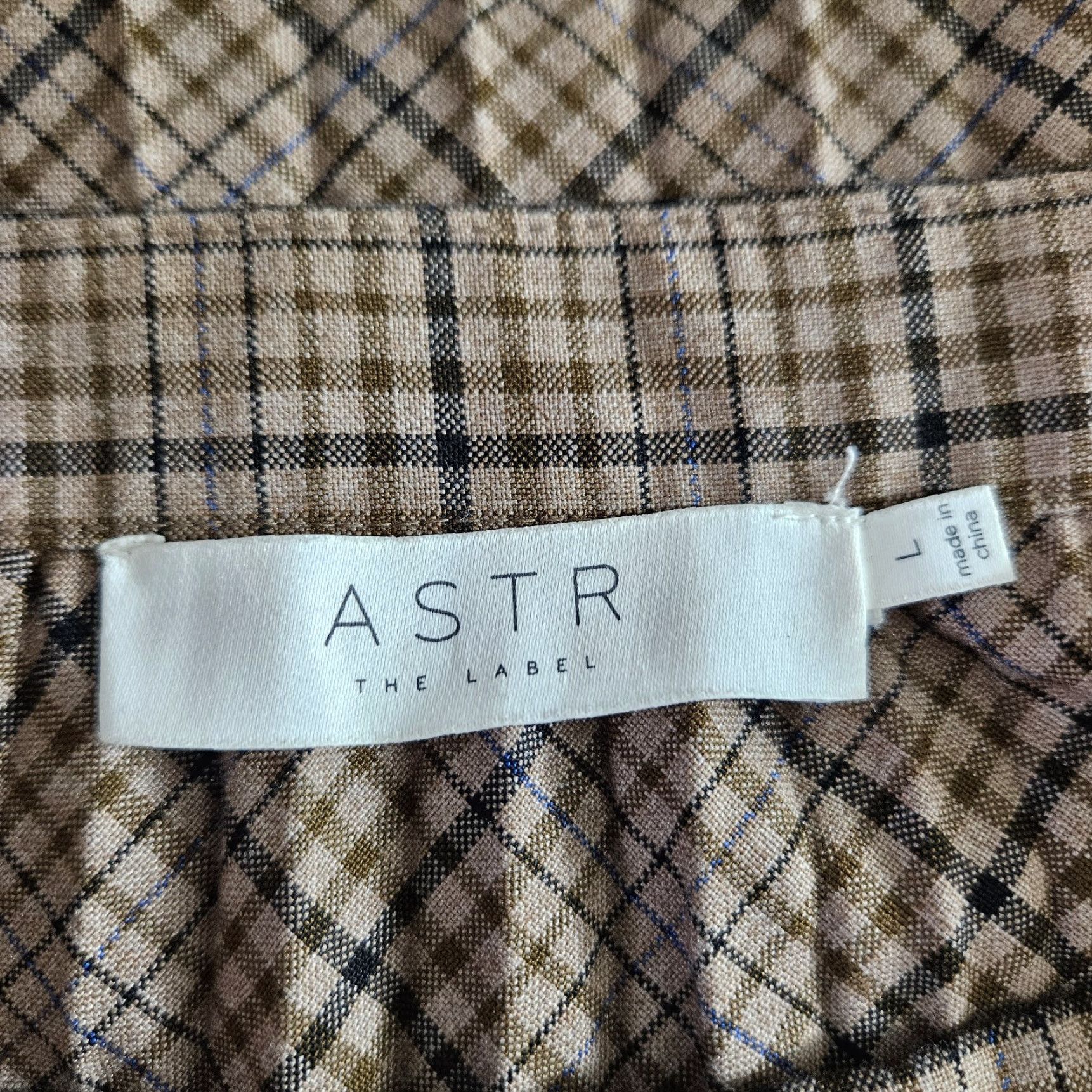 ASTR The Label ASTR The Label Women’s Pleated Skirt L Brown Plaid Side Zip Skirt Long Women's Size 36" / US 14 / IT 50 - 6 Thumbnail