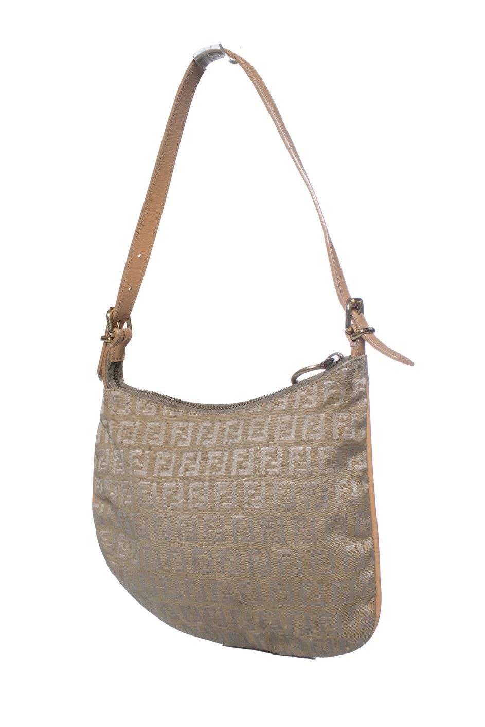 Fendi Fendi, Zucchini FF Oyster shoulder bag in beige Size ONE SIZE - 1 Thumbnail