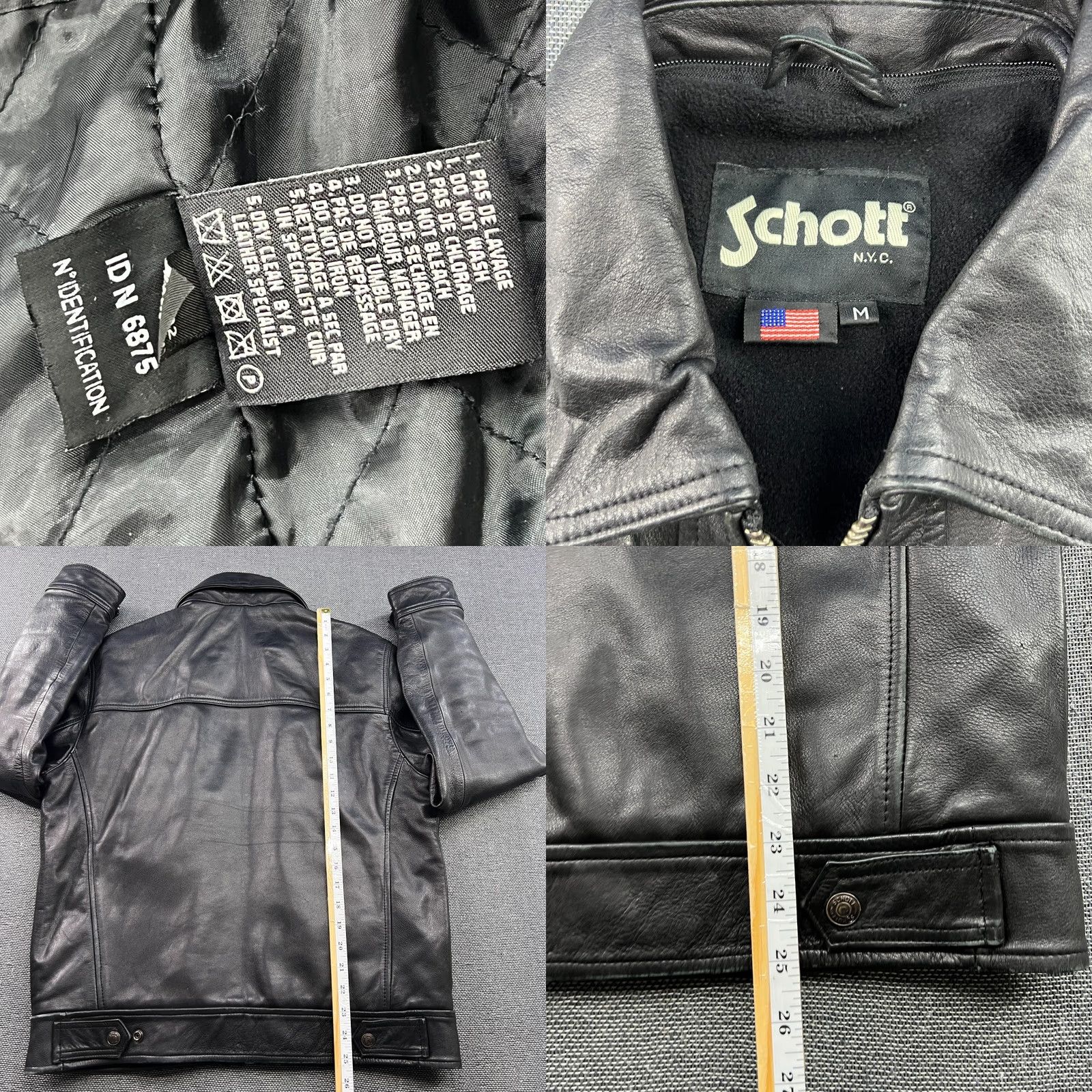 Schott VINTAGE SCHOTT MSG Leather Police Jacket Mens Medium Black Lined USA LC8102 Pockets Mens Brown? Size US M / EU 48-50 / 2 - 10 Thumbnail