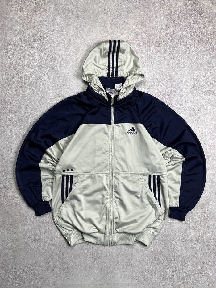 Adidas × Vintage Vintage Adidas Boxy Archival Zip Hoodie Y2K L Size US L / EU 52-54 / 3 - 1 Thumbnail